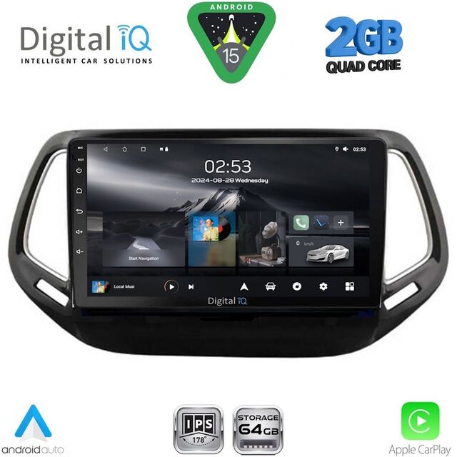 DIGITAL IQ RSD 1278_CPA (10inc) MULTIMEDIA TABLET for JEEP COMPASS mod. 2016-2021