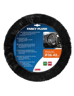 Lampa Κάλυμμα Τιμονιού Αυτοκινήτου Fancy Flush 36-42εκ. Άοσμο Συνθετικό Μαύρο Γούνινο/Χνουδωτό Ζεστό 1-τεμ. (L3296.2)