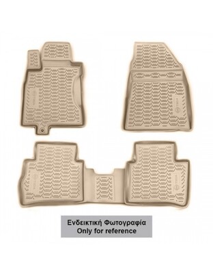 ΠΑΤΑΚΙΑ ΣΕ ΣΚΑΦΗ TPE ΛΑΣΤΙΧΟ ΓΙΑ LEXUS LX570 2012+  ΣΕ ΜΠΕΖ ΧΡΩΜΑ NOVLINE - 3 ΤΕΜ.