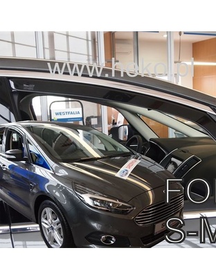 ΑΝΕΜΟΘΡΑΥΣΤΕΣ ΓΙΑ FORD S-MAX 2 5D 2016+ ΖΕΥΓΑΡΙ ΑΠΟ ΕΥΚΑΜΠΤΟ ΦΙΜΕ ΠΛΑΣΤΙΚΟ HEKO - 2 ΤΕΜ.