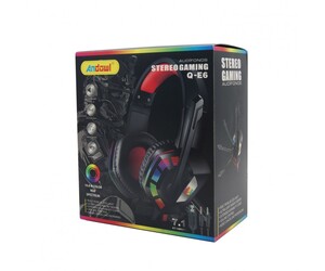 ΕΝΣΥΡΜΑΤΑ ΑΚΟΥΣΤΙΚΑ STEREO GAMING ΜΕ LED RGB ANDOWL Q-E6