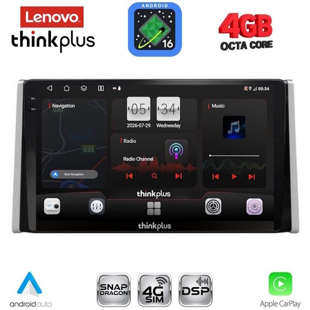 LENOVO LTG 7734_CPA (10inc) MULTIMEDIA TABLET for TOYOTA RAV 4 mod. 2019-2025