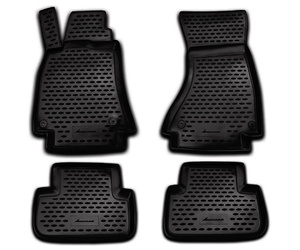 ΠΑΤΑΚΙΑ ΣΕ ΣΚΑΦΗ TPE ΛΑΣΤΙΧΟ ΓΙΑ AUDI A4 11/2007-10/2015  ΣΕ ΜΑΥΡΟ ΧΡΩΜΑ NOVLINE - 4 ΤΕΜ.