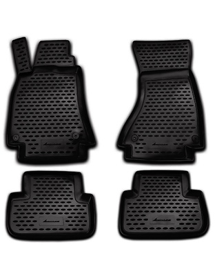 ΠΑΤΑΚΙΑ ΣΕ ΣΚΑΦΗ TPE ΛΑΣΤΙΧΟ ΓΙΑ AUDI A4 11/2007-10/2015  ΣΕ ΜΑΥΡΟ ΧΡΩΜΑ NOVLINE - 4 ΤΕΜ.