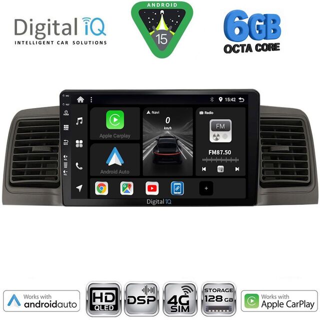 DIGITAL IQ BXF 17712GR_CPAA (9inc) MULTIMEDIA TABLET for TOYOTA COROLLA mod. 2001-2006 (GREY)