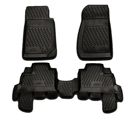 ΠΑΤΑΚΙΑ ΣΕ ΣΚΑΦΗ TPE ΛΑΣΤΙΧΟ ΓΙΑ JEEP WRANGLER 5D 2007-2018  ΣΕ ΜΑΥΡΟ ΧΡΩΜΑ NOVLINE - 4 ΤΕΜ.
