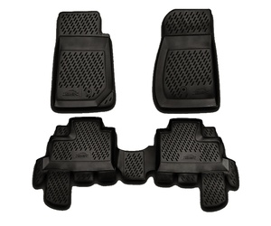 ΠΑΤΑΚΙΑ ΣΕ ΣΚΑΦΗ TPE ΛΑΣΤΙΧΟ ΓΙΑ JEEP WRANGLER 5D 2007-2018  ΣΕ ΜΑΥΡΟ ΧΡΩΜΑ NOVLINE - 4 ΤΕΜ.