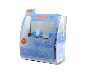 H3 12V 55W 3.450K PK22s POWERTECK SUPERWHITE 2ΤΕΜ.