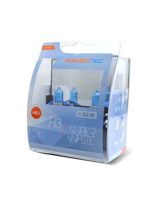 H3 12V 55W 3.450K PK22s POWERTECK SUPERWHITE 2ΤΕΜ.