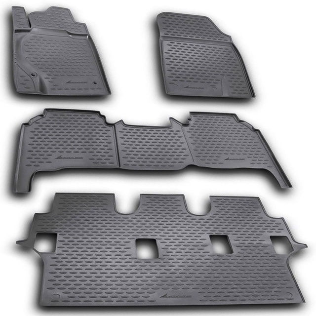 ΠΑΤΑΚΙΑ ΣΕ ΣΚΑΦΗ TPE ΛΑΣΤΙΧΟ ΓΙΑ TOYOTA LANDCRUISER 200 11/2007-2012  ΣΕ ΑΝΘΡΑΚΙ ΣΚΟΥΡΟ ΓΚΡΙ ΧΡΩΜΑ NOVLINE - 5 ΤΕΜ.