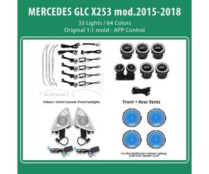 DIQ AMBIENT 8161 DCO - BENZ GLC (X253) (Digital iQ Ambient Light for Mercedes GLC (X253) mod. 2015-2018 with 33 Lights)