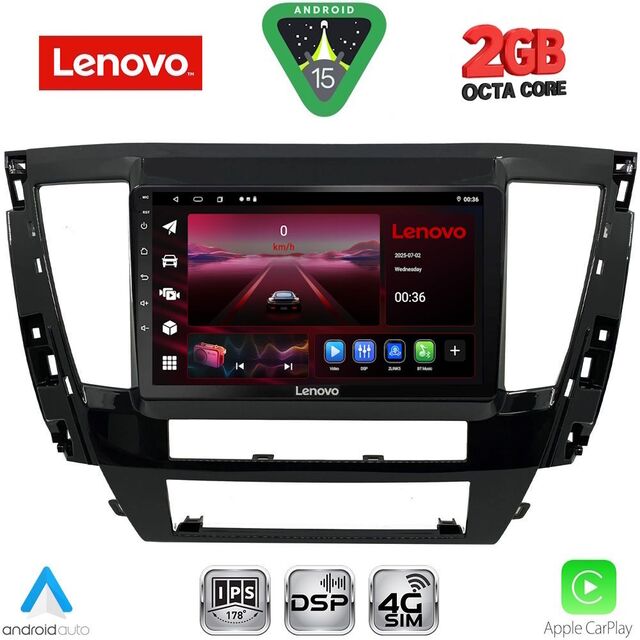 LENOVO LVF 5447S_CPA (9inc) MULTIMEDIA TABLET for MITSUBISHI PAJERO SPORT mod. 2020-2026