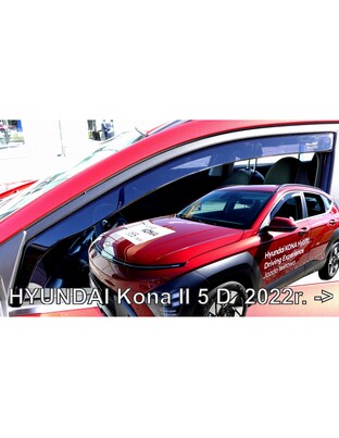 ΑΝΕΜΟΘΡΑΥΣΤΕΣ ΓΙΑ HYUNDAI KONA 5D 04/2023+ ΖΕΥΓΑΡΙ ΑΠΟ ΕΥΚΑΜΠΤΟ ΦΙΜΕ ΠΛΑΣΤΙΚΟ HEKO - 2 ΤΕΜ.