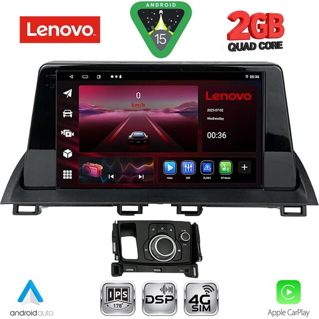 LENOVO LVF 5386_CPA (9inc) MULTIMEDIA TABLET for MAZDA CX4 mod. 2016-2025