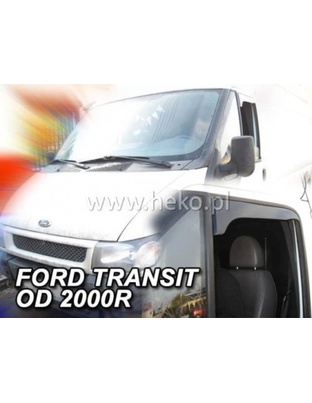 ΑΝΕΜΟΘΡΑΥΣΤΕΣ ΓΙΑ FORD TRANSIT 2D 2000-2006 / T300 ΑΝΩ ΜΕΡΟΣ ΚΟΝΤΟ ΖΕΥΓΑΡΙ ΑΠΟ ΕΥΚΑΜΠΤΟ ΦΙΜΕ ΠΛΑΣΤΙΚΟ HEKO - 2 ΤΕΜ.