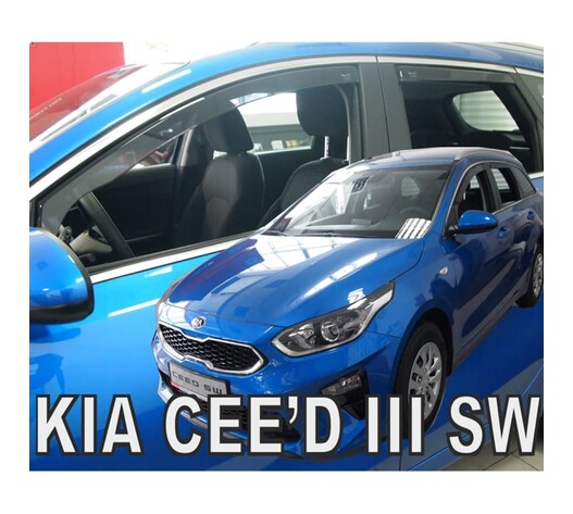 ΑΝΕΜΟΘΡΑΥΣΤΕΣ ΓΙΑ KIA CEED III SW 5D 2018+ ΣΕΤ ΑΥΤΟΚΙΝΗΤΟΥ ΑΠΟ ΕΥΚΑΜΠΤΟ ΦΙΜΕ ΠΛΑΣΤΙΚΟ HEKO - 4 ΤΕΜ.