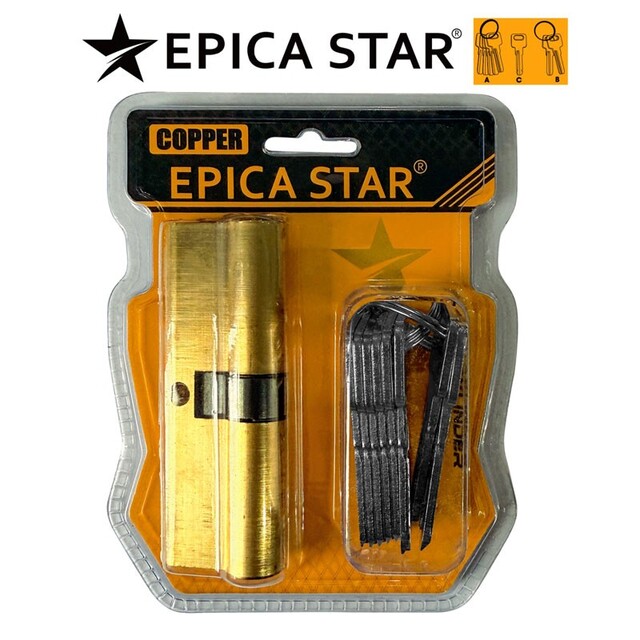 EPICA STAR ΚΥΛΙΝΔΡΟΣ ΚΛΕΙΔΑΡΙΑΣ ΑΣΦΑΛΕΙΑΣ 90mm ΜΕ 8 ΚΛΕΙΔΙΑ EP-30832