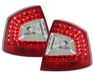 ΦΑΝΑΡΙΑ ΠΙΣΩ ΓΙΑ SKODA OCTAVIA 5 1Z LIM. 2004-2011 LiTEC LED RED/CLEAR - 2 ΤΕΜ