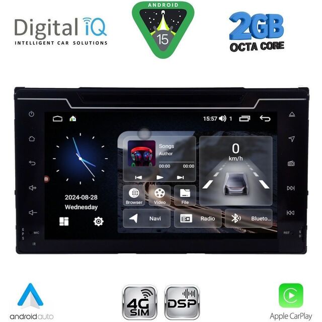 DIGITAL IQ MSF 313_CPA (7" DECK) MULTIMEDIA SYSTEM for  TOYOTA AURIS mod. 2015-2021 – AYGO X mod. 2022-2026 – COROLLA mod. 2017-2019
