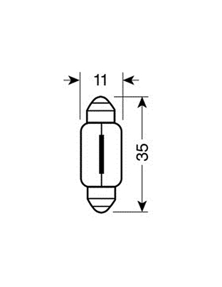 ΛΑΜΠΑΚΙΑ ΜΩΒ ΣΩΛΗΝΩΤΑ 12V/C10W 35mm