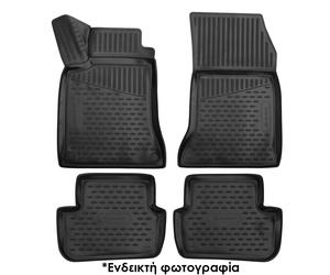ΠΑΤΑΚΙΑ ΣΕ ΣΚΑΦΗ TPE ΛΑΣΤΙΧΟ ΓΙΑ TOYOTA IQ 01/2009+  ΣΕ ΜΑΥΡΟ ΧΡΩΜΑ NOVLINE - 4 ΤΕΜ.