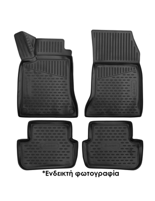 ΠΑΤΑΚΙΑ ΣΕ ΣΚΑΦΗ TPE ΛΑΣΤΙΧΟ ΓΙΑ TOYOTA IQ 01/2009+  ΣΕ ΜΑΥΡΟ ΧΡΩΜΑ NOVLINE - 4 ΤΕΜ.