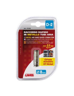 ΣΥΝΔΕΣΜΟΣ ΑΕΡΑ ΜΕΤΑΛΛΙΚΟΣ  D-1 8mm max 25BAR LAMPA - 1 ΤΕΜ.