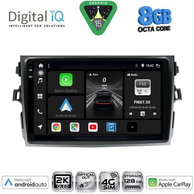 DIGITAL IQ BXK 20713_CPAA (9inc) MULTIMEDIA TABLET for TOYOTA COROLLA 4D mod. 2006-2012