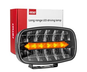 Amio - Προβολέας Εργασίας LED Oval με Ενσωματωμένο Φλας 109W 7000lm 9/36V για Φορτηγά Γεωργικά Μηχανήματα και Off-Road Οχήματα - 1 τεμ. (04535/AM)