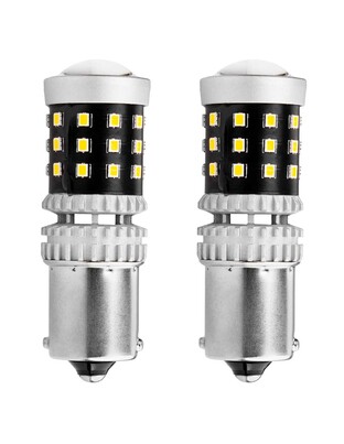 Amio - ΛΑΜΠΑΚΙΑ ΜΟΝΟΠΟΛΙΚΑ LED ΛΕΥΚΑ CAN-BUS P21W BA15S 1156 39xSMD 2016 - 2 TEM. (02799/AM)