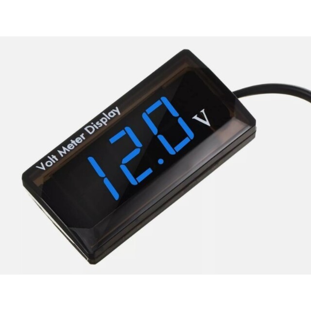 Βολτόμετρο ψηφιακό ΜΠΛΕ  PF-P3  DC 8-18V Waterproof IPX6 Digital Voltmeter LED Display  BLUE