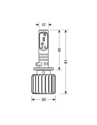 H1 10-30V 6.500K 3.000lm 12W P14,5s HALO LED 6LED ZES CHIPS 1ΤΕΜ.