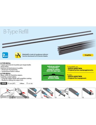 ΛΑΣΤΙΧΑ ΥΑΛΟΚΑΘΑΡΙΣΤΗΡΩΝ BOSCH AEROTWIN REFILL ΓΡΑΦΙΤΗΣ 71cm (28 INCH) 2ΤΕΜ. ΚΑΤΑΛΛΗΛΑ ΓΙΑ FLAT ΝΕΟΥ ΤΥΠΟΥ ΥΑΛΟΚΑΘΑΡΙΣΤΗΡΕΣ