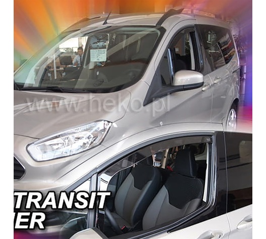 ΑΝΕΜΟΘΡΑΥΣΤΕΣ ΓΙΑ FORD TRANSIT COURIER 2D/4D 2014-2023  / TOURNEO COURIER 2D/4D 2014-2023 ΖΕΥΓΑΡΙ ΑΠΟ ΕΥΚΑΜΠΤΟ ΦΙΜΕ ΠΛΑΣΤΙΚΟ HEKO - 2 ΤΕΜ.