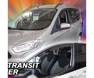 ΑΝΕΜΟΘΡΑΥΣΤΕΣ ΓΙΑ FORD TRANSIT COURIER 2D/4D 2014-2023  / TOURNEO COURIER 2D/4D 2014-2023 ΖΕΥΓΑΡΙ ΑΠΟ ΕΥΚΑΜΠΤΟ ΦΙΜΕ ΠΛΑΣΤΙΚΟ HEKO - 2 ΤΕΜ.