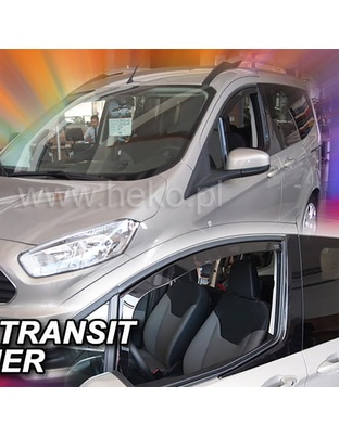 ΑΝΕΜΟΘΡΑΥΣΤΕΣ ΓΙΑ FORD TRANSIT COURIER 2D/4D 2014-2023  / TOURNEO COURIER 2D/4D 2014-2023 ΖΕΥΓΑΡΙ ΑΠΟ ΕΥΚΑΜΠΤΟ ΦΙΜΕ ΠΛΑΣΤΙΚΟ HEKO - 2 ΤΕΜ.