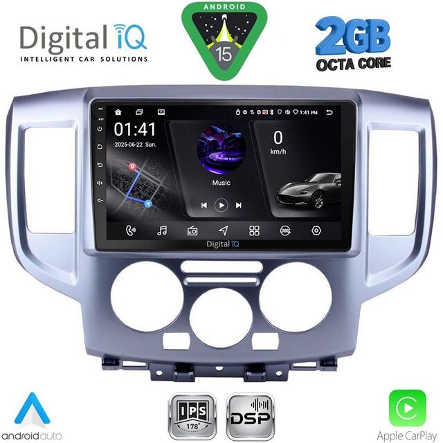 DIGITAL IQ RSF 4458SL_CPA (9inc) MULTIMEDIA TABLET for NISSAN NV 200 mod. 2009-2020 (SILVER)
