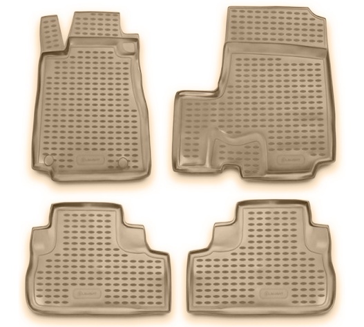 ΠΑΤΑΚΙΑ ΣΕ ΣΚΑΦΗ TPE ΛΑΣΤΙΧΟ ΓΙΑ HONDA CR-V 01/2007-2012  ΣΕ ΜΠΕΖ ΧΡΩΜΑ NOVLINE - 4 ΤΕΜ.