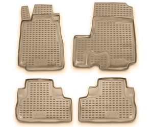 ΠΑΤΑΚΙΑ ΣΕ ΣΚΑΦΗ TPE ΛΑΣΤΙΧΟ ΓΙΑ HONDA CR-V 01/2007-2012  ΣΕ ΜΠΕΖ ΧΡΩΜΑ NOVLINE - 4 ΤΕΜ.