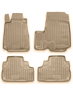 ΠΑΤΑΚΙΑ ΣΕ ΣΚΑΦΗ TPE ΛΑΣΤΙΧΟ ΓΙΑ HONDA CR-V 01/2007-2012  ΣΕ ΜΠΕΖ ΧΡΩΜΑ NOVLINE - 4 ΤΕΜ.