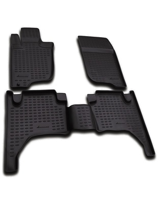 ΠΑΤΑΚΙΑ ΣΕ ΣΚΑΦΗ TPE ΛΑΣΤΙΧΟ ΓΙΑ MITSUBISHI L200 IV 2005-2015  ΣΕ ΜΑΥΡΟ ΧΡΩΜΑ NOVLINE - 4 ΤΕΜ.