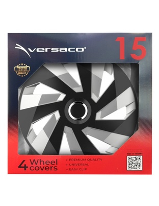 Amio - ΤΑΣΙΑ 15" HUBCAP VECTOR RC SILVER BLACK - ΣΕΤ 4 ΤΕΜ. ΣΕ ΚΟΥΤΙ (5230/AM)