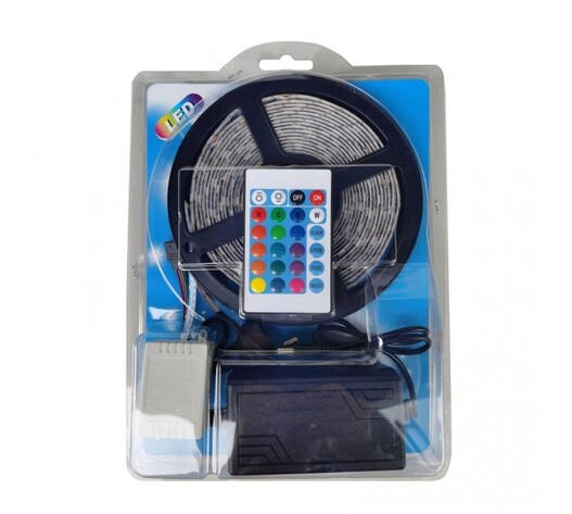 LED RGB ΤΑΙΝΙΑ ΤΡΟΦΟΔΟΣΙΑΣ 12V 5m RLG-YH016