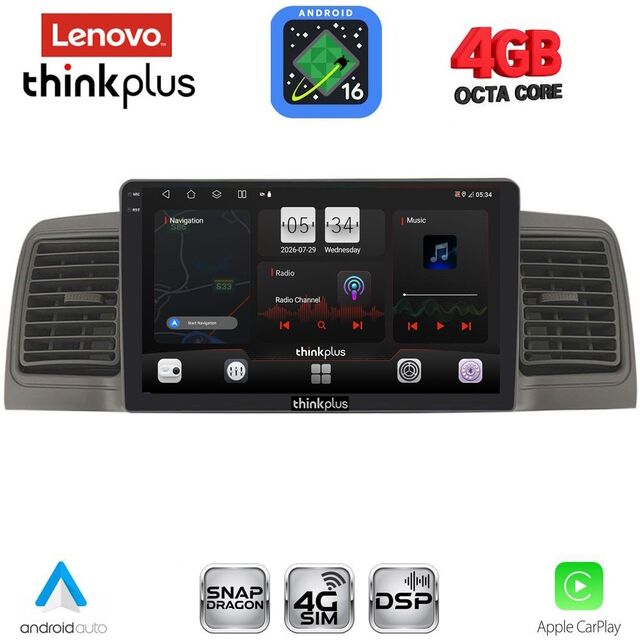 LENOVO LTG 7712GR_CPA (9inc) MULTIMEDIA TABLET for TOYOTA COROLLA mod. 2001-2006 (GREY)