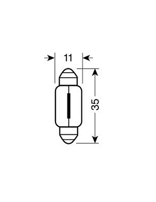 ΛΑΜΠΑΚΙΑ ΚΟΚΚΙΝΑ ΣΩΛΗΝΩΤΑ 12V/10W 35mm