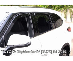 ΑΝΕΜΟΘΡΑΥΣΤΕΣ ΓΙΑ TOYOTA HIGHLANDER (XU70) 5D 2019+ ΣΕΤ ΑΥΤΟΚΙΝΗΤΟΥ ΑΠΟ ΕΥΚΑΜΠΤΟ ΦΙΜΕ ΠΛΑΣΤΙΚΟ HEKO - 4 ΤΕΜ.