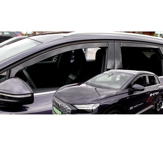 ΑΝΕΜΟΘΡΑΥΣΤΕΣ ΓΙΑ AUDI Q4 E-TRON 5D 2021+ -  ΣΕΤ ΑΥΤΟΚΙΝΗΤΟΥ ΑΠΟ ΕΥΚΑΜΠΤΟ ΦΙΜΕ ΠΛΑΣΤΙΚΟ HEKO - 4 ΤΕΜ.