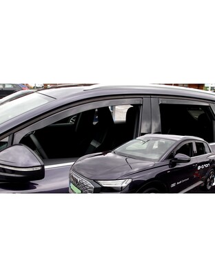 ΑΝΕΜΟΘΡΑΥΣΤΕΣ ΓΙΑ AUDI Q4 E-TRON 5D 2021+ -  ΣΕΤ ΑΥΤΟΚΙΝΗΤΟΥ ΑΠΟ ΕΥΚΑΜΠΤΟ ΦΙΜΕ ΠΛΑΣΤΙΚΟ HEKO - 4 ΤΕΜ.