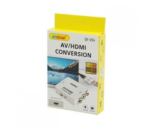 ANDOWL ΜΕΤΑΤΡΟΠΕΑΣ RCA FEMALE ΣΕ HDMI FEMALE AV/HDMI QY-V04