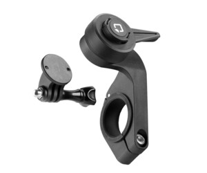 Διπλή Βάση Στήριξης Κινητού και Action Camera Out Front της σειράς Titan Optiline για Τιμόνι Μηχανής ή Ποδηλάτου με διάμετρο από 22 mm έως 35 mm με 3D αντικραδασμικό σύστημα dampener και σύστημα Duolock 2.0, συμβατή με Θήκες ή Αντάπτορες Κινητού Optiline